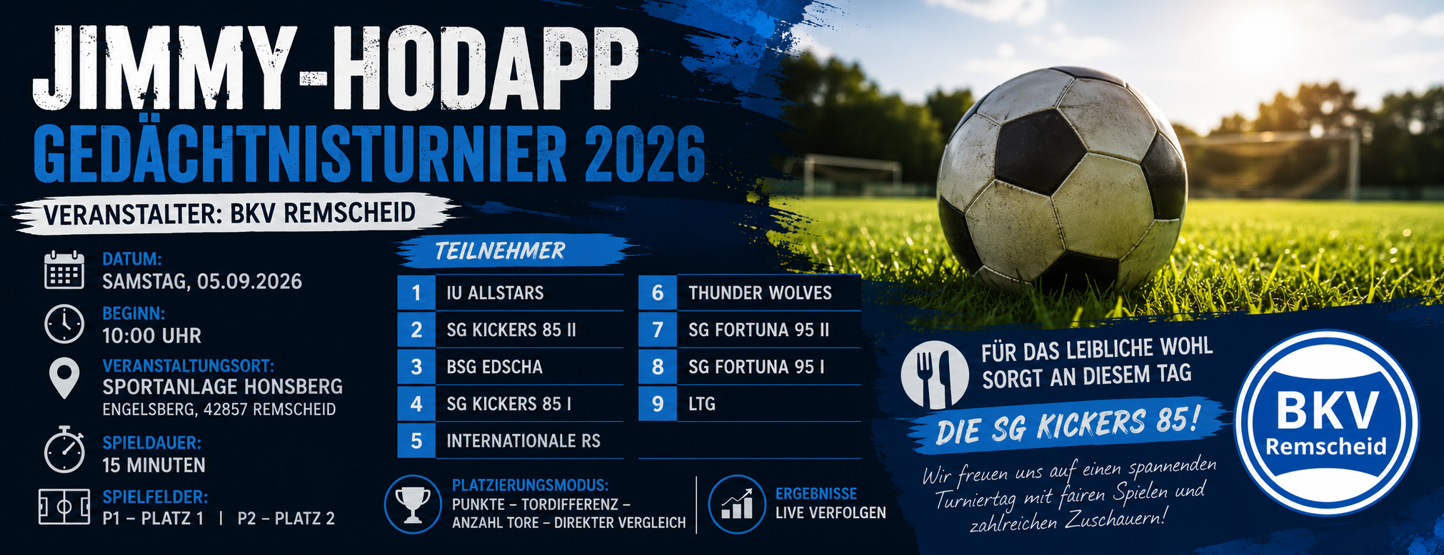 Jimmy-Hodapp Gedächtnisturnier 2026