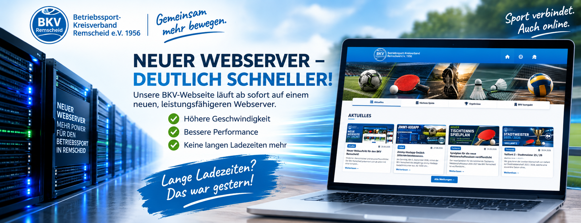 Schneller unterwegs: BKV-Webseite auf neuem Webserver